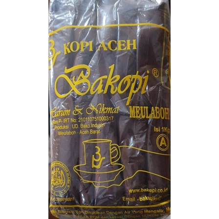 

Kopi Aceh Bakopi Tipe A Biji Halus 1 kg (sachet kecil)