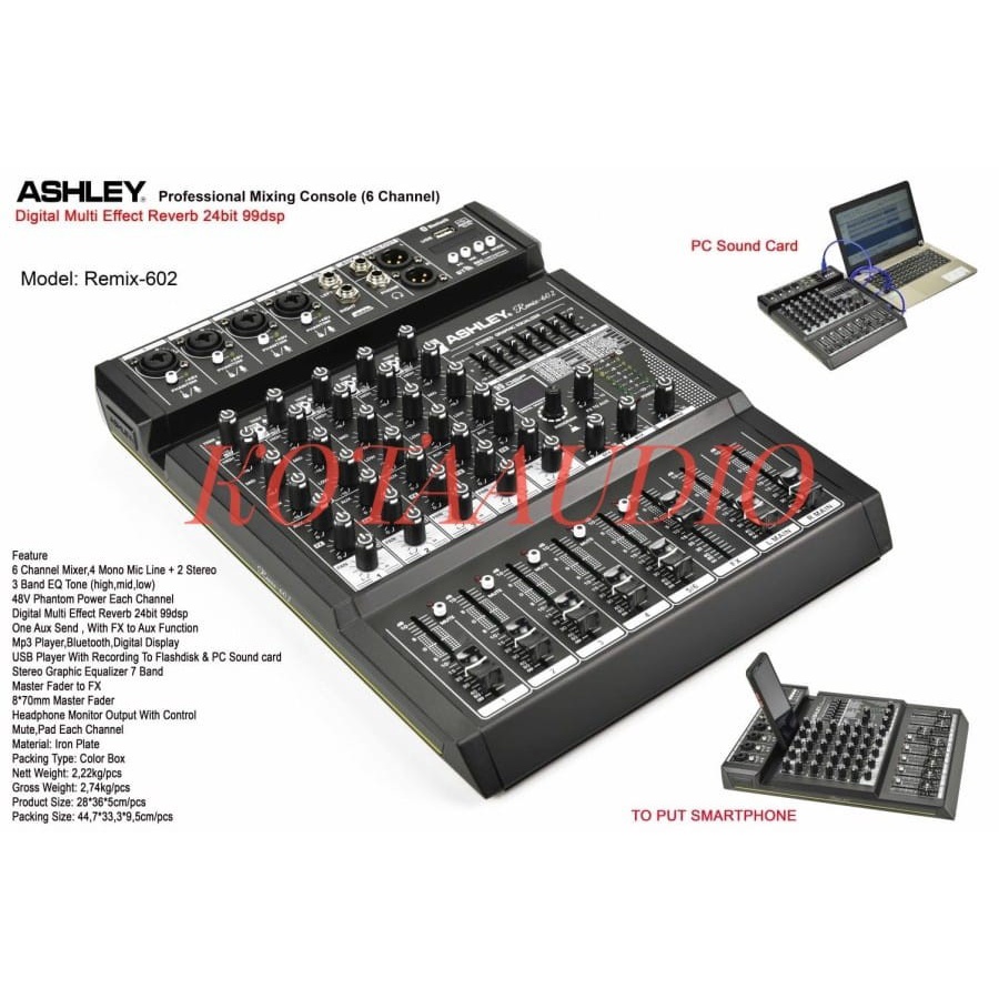 Mixer Audio Ashley REMIX 602/ REMIX602/ REMIX-602 Original