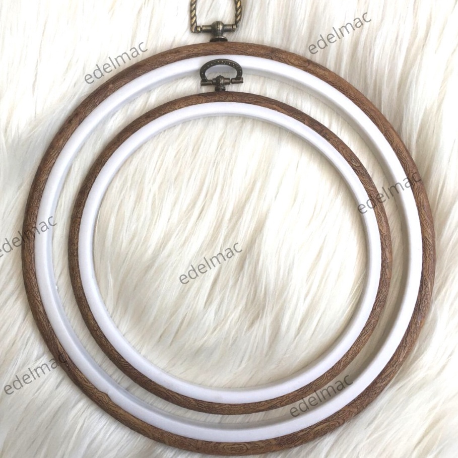 Embroidery Hoop Frame Imitate Wood | Stretch Cross Stitch Tool | Sulam