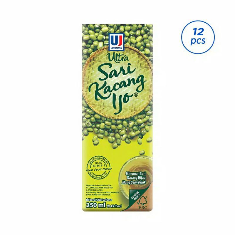 

Ultra sari kacang hijau 150ml dan 250ml