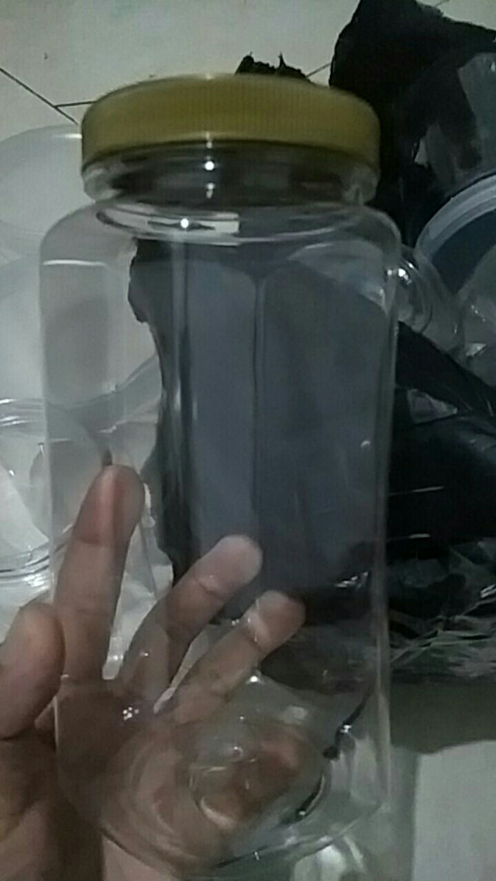 Toples Plastik Hexagonal 700 Ml / Toples Coklat / Toples Kue