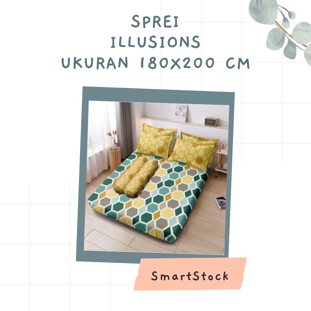 Ss Sprei 180 Illusion Motif 180X200 King Size No 1 Illusions PART A