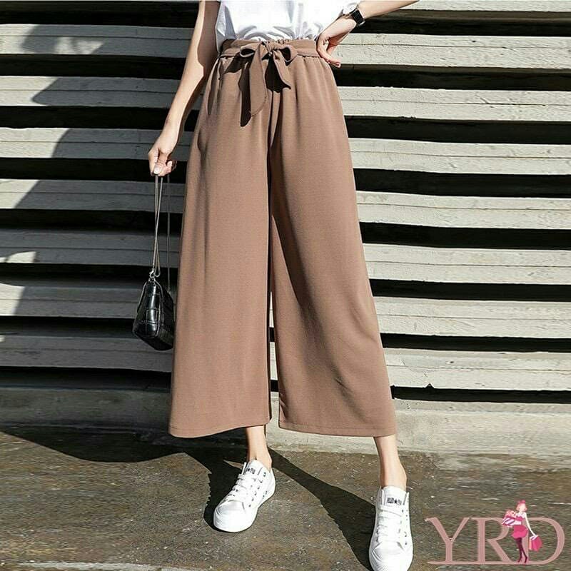 Vallina Outfit - Celana Kulot Pita Wanita Cullote Ribbon Summer Korean Style-Milo