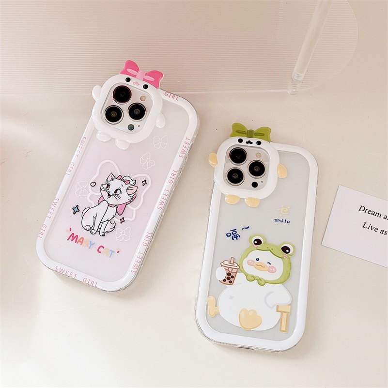 Soft Case Pelindung Bahan TPU Motif Kartun Monster Kecil Untuk iPhone 14 13 12 11 Pro Max X Xr Xs Max 7 8 6 6s Plus SE 2020