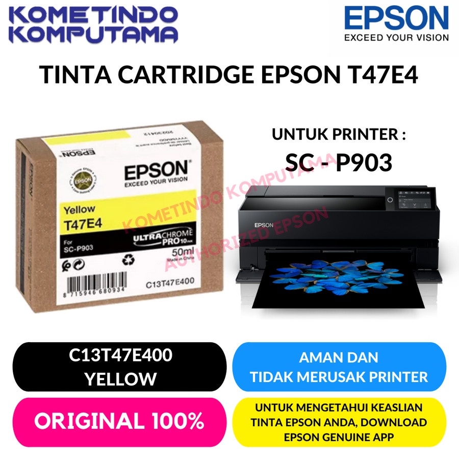 SC-P903 YELLOW TINTA CATRIDGE EPSON SureColour C13T47E400 T47E4 T47E ORIGINAL 100%