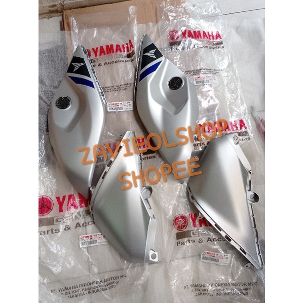 COVER TANGKI SET YAMAHA MT25 MT-25 SILVER ORIGINAL YGP
