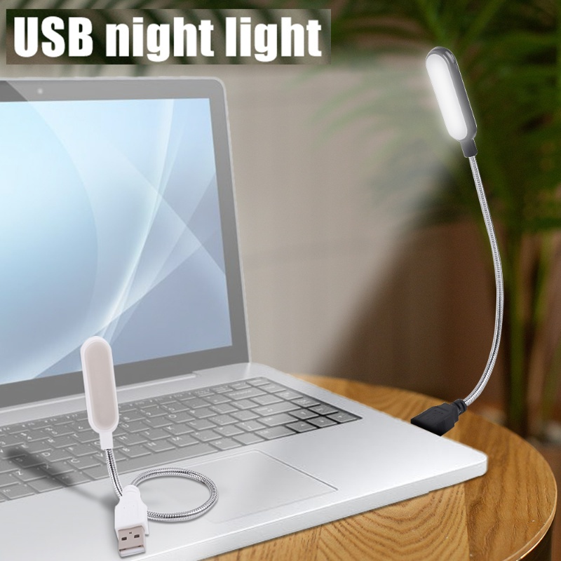 Lampu Baca LED Mini USB Plug Hemat Energi Bisa Dilipat Untuk Kamar Tidur