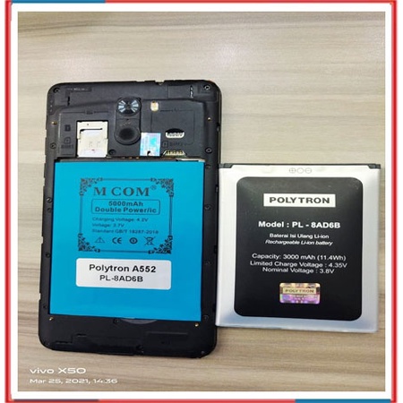 Batre Baterai Double Power Mcom Polytron A552 PL-8AD6B