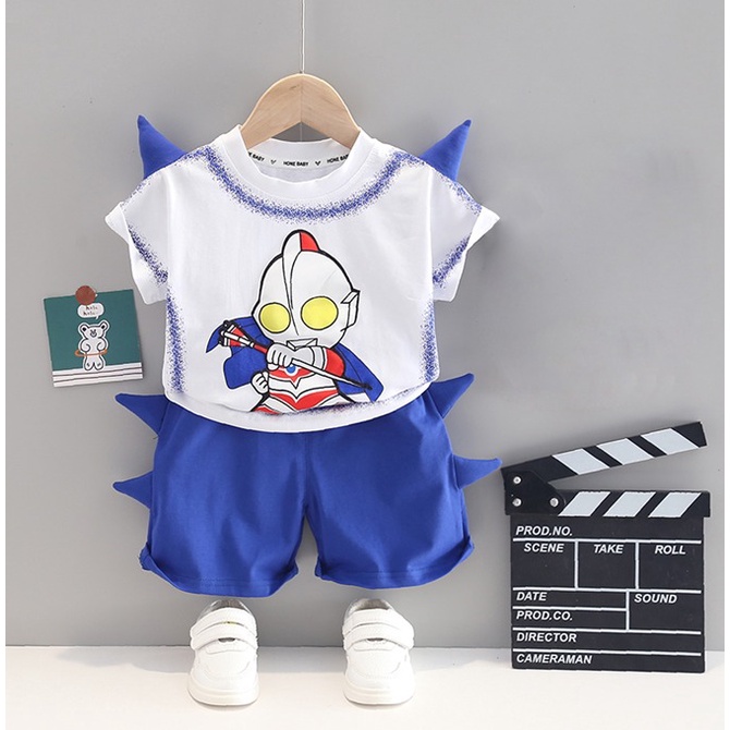 [COD] setelan anak laki laki keren motif ULTRAMAN 0-5 tahun import premium