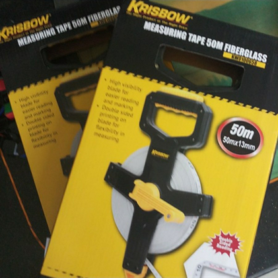 Krisbow Meteran Gulung 50m Measuring Tape