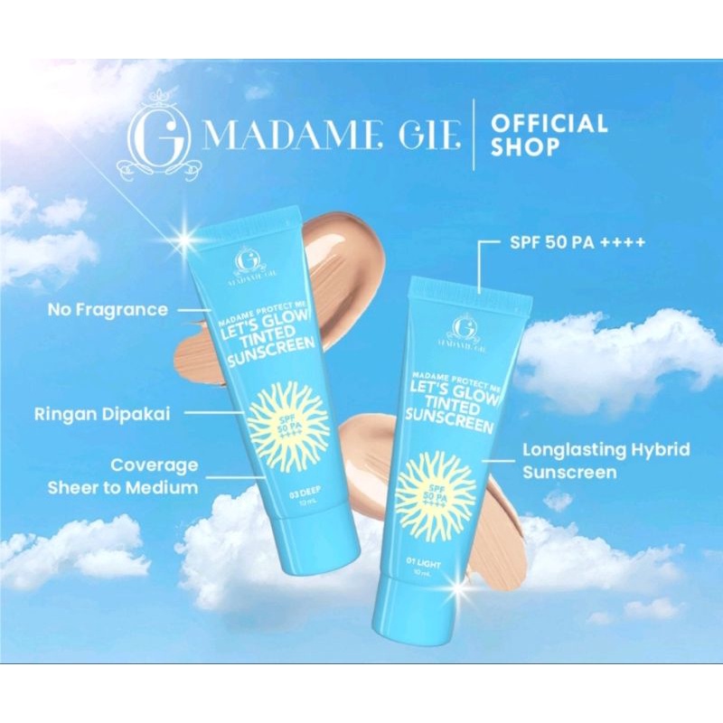 MADAME GIE Madame Protect Me Sunscreen SPF 30 PA+++ Calendula 60ml | SPF 50 PA+++ | Lets Glow Tinted Sunscreen