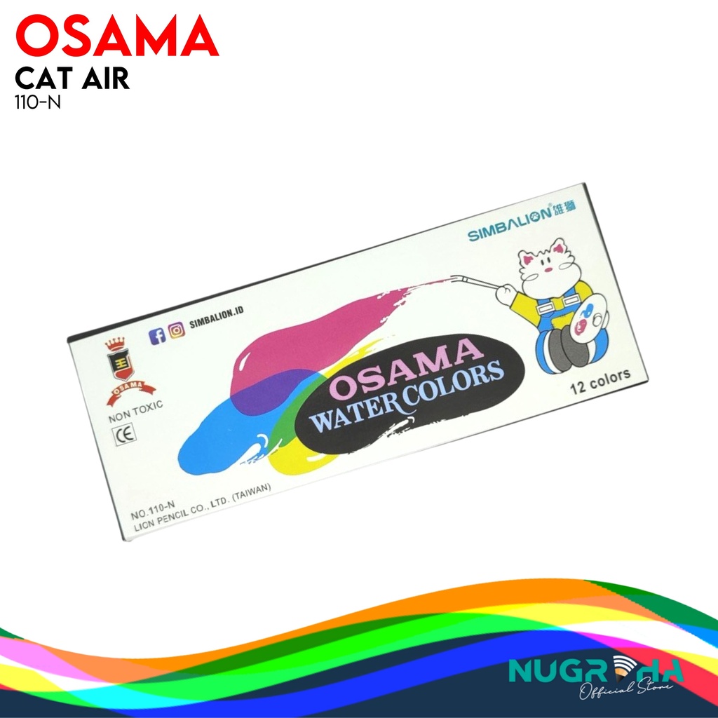 

CAT AIR LUKIS OSAMA 110-N 12 WARNA