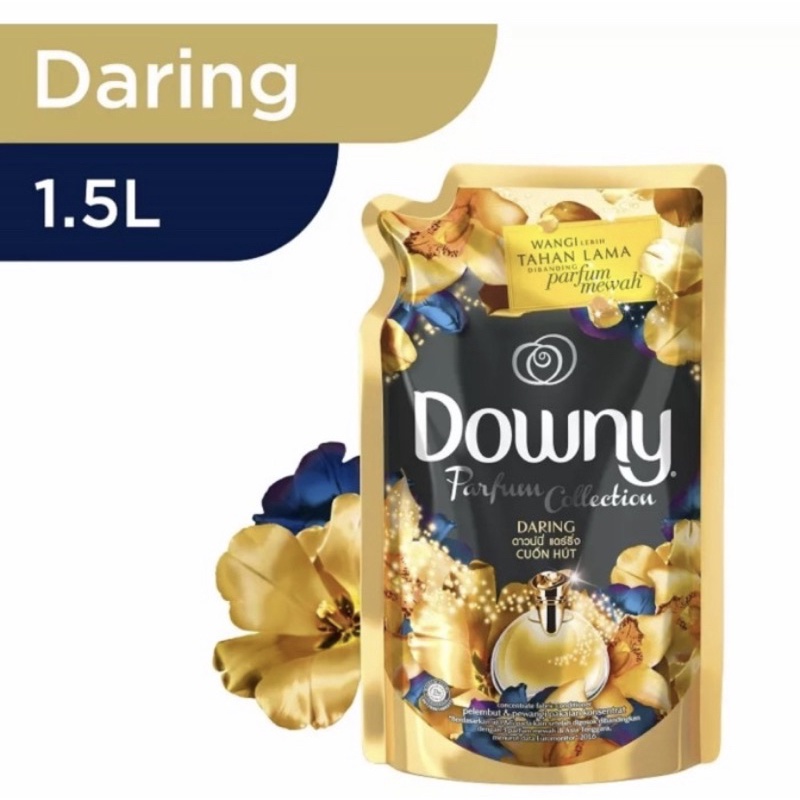 Downy Daring 1.5L/Downy pewangi dan pelembut pakaian. pewangi pakaiaan. pelembut pakaian downy. DOWN