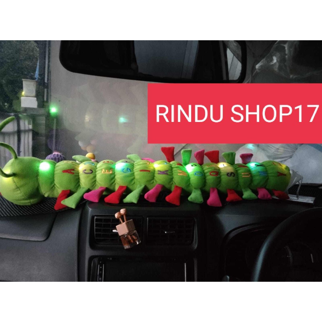 boneka ulet LED/ boneka ulil lampu/boneka ulil abjad/boneka dashbor mobil  ber LABEL SNI