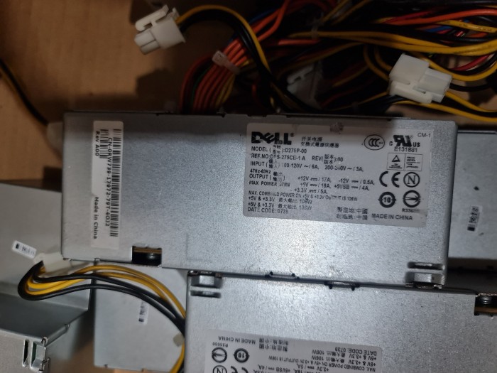 PSU CN-0RW739 275W DELL OPTIPLEX 740 745 755 SFF POWER SUPPLY D275P-00
