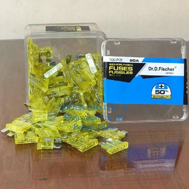 Sikring blade fuse premium 20A kuning merk Dr.D.Fischer germany