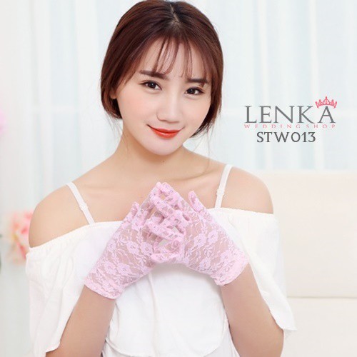 [LIMITED STOCK] BRIDAL GLOVES PINK PENDEK AKSESORIS PESTA WANITA STW013