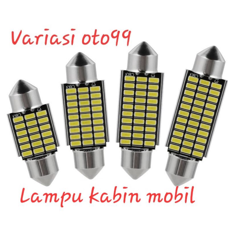 Lampu LED Plafon Kabin Mobil 3014 SMD 31MM 36MM 39MM 41MM Lampu Cabin Mobil