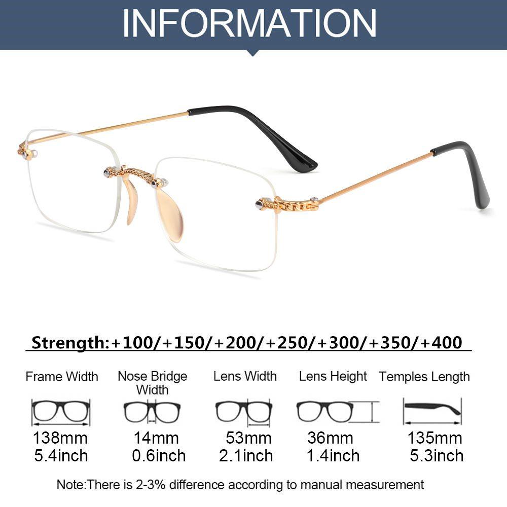 Lily Kacamata Baca Vision Care Anti UV Blue Rays Metal Frame Kacamata Rabun Jauh