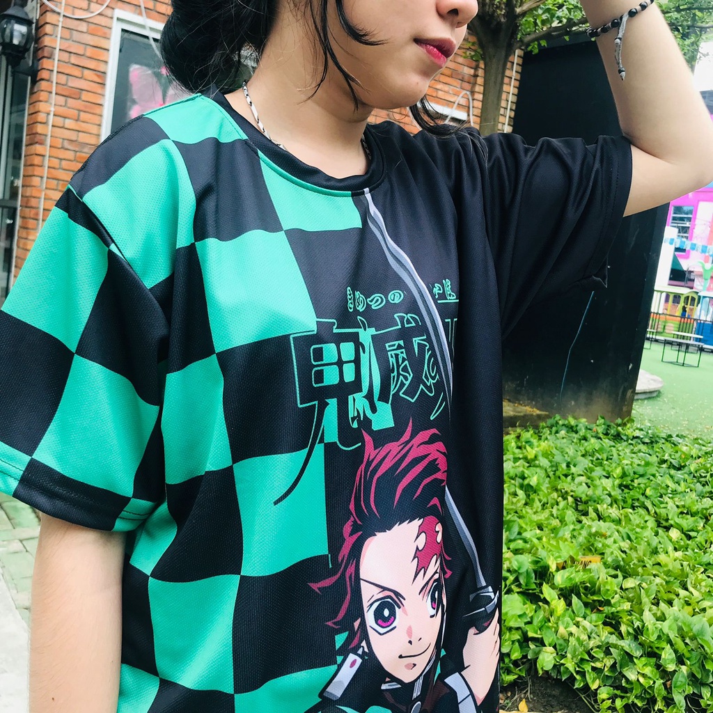 Jersey Tanjiro Two Tone Anime Manga Demon Slayer Kimetsu No Yaiba