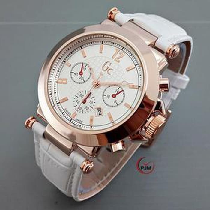 Jam Tangan Wanita Gc Chrono Polos Red - Putih
