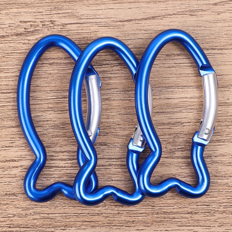 Carabiner Bentuk Ikan Bahan Aluminum Alloy Untuk Camping / Hiking