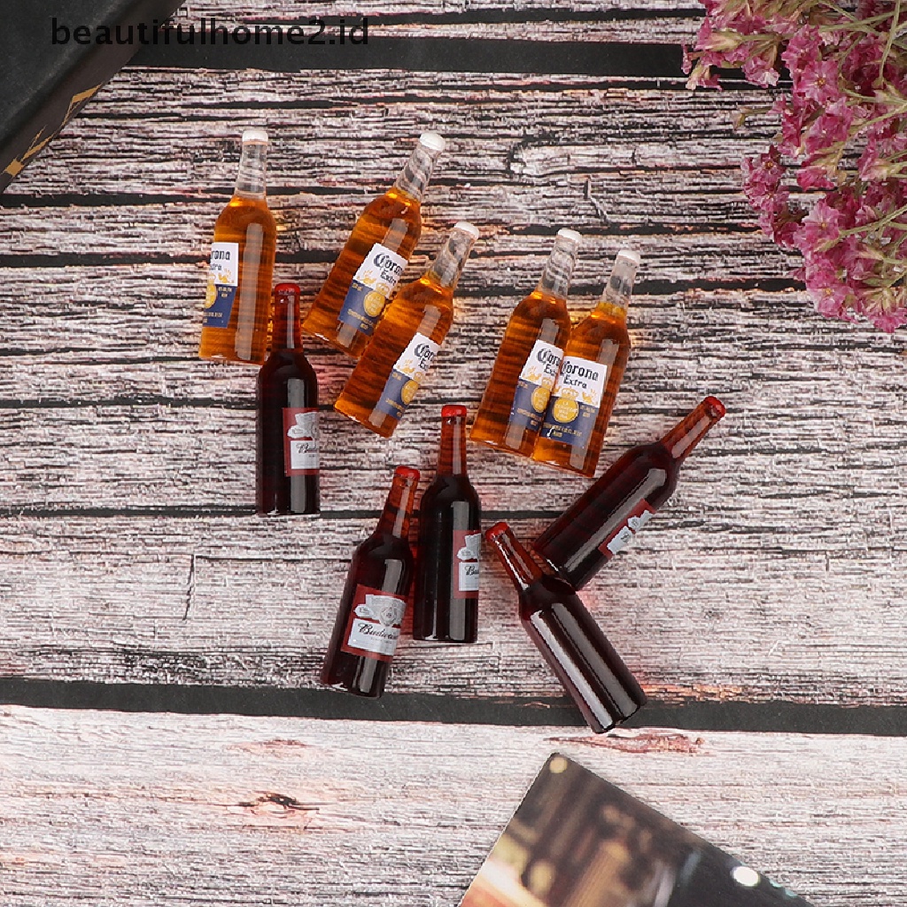 Beautifulhome2. Buku Literatur Dalam Bahasa MandarinId 10pcs Miniatur Botol Wine / Bir Skala 1: 12 Untuk Dapur Rumah Boneka