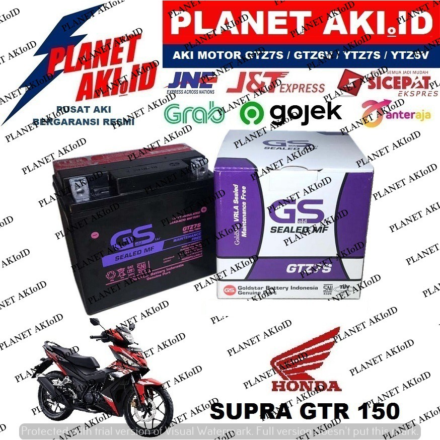 Aki Motor Honda Supra GTR 150 GTZ7S Accu Kering MF