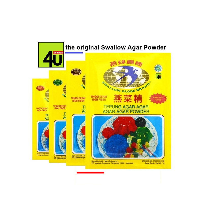 

Swallow Globe - Tepung Agar Agar Basic - 1 Sachet