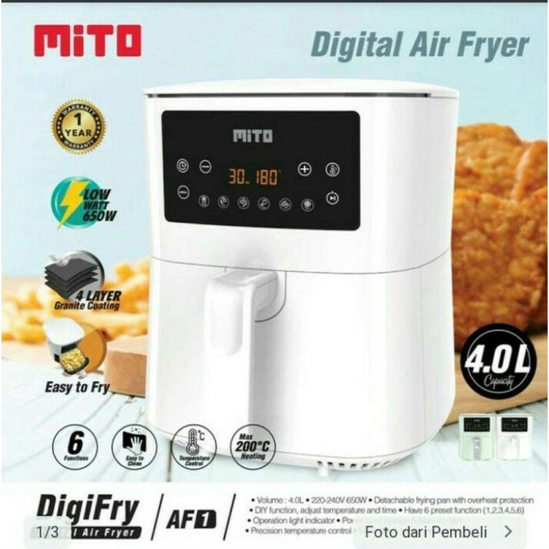 Air fryer Mito Digital Af1 4 Liter Digital