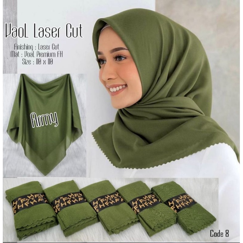 Army - Kerudung segi empat/scraf voal/hijab premium/scraf fh/hijab bagus/hijab murah