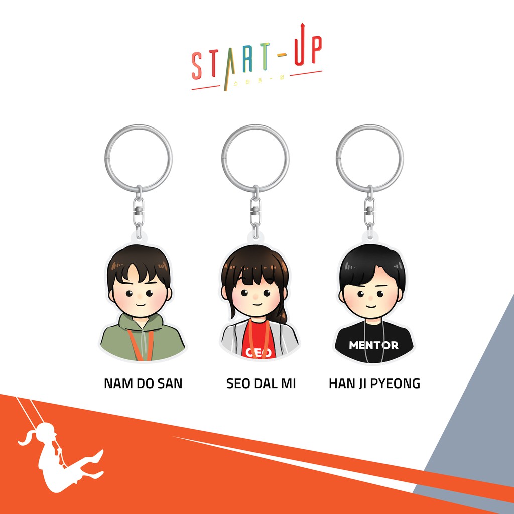 Gantungan Kunci Start Up Sandbox Ganci Start Up Korea Merch Kdrama Keychain StartUp Jipyeong Dosan