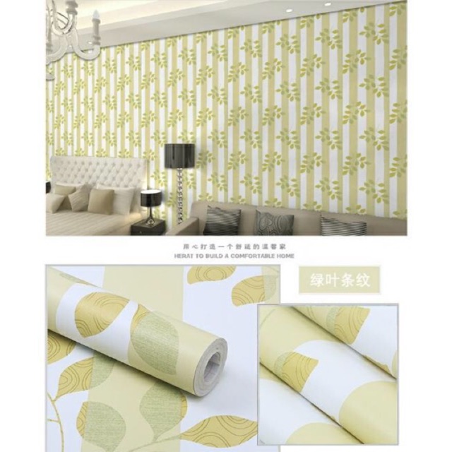 Wallpaper Sticker Dinding DAUN PUCAT