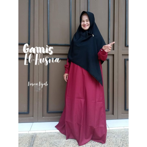 [HUSNA COLLECTION] Gamis Polos Elhusna TOYOBO PREMIUM / GAMIS TOYOBO