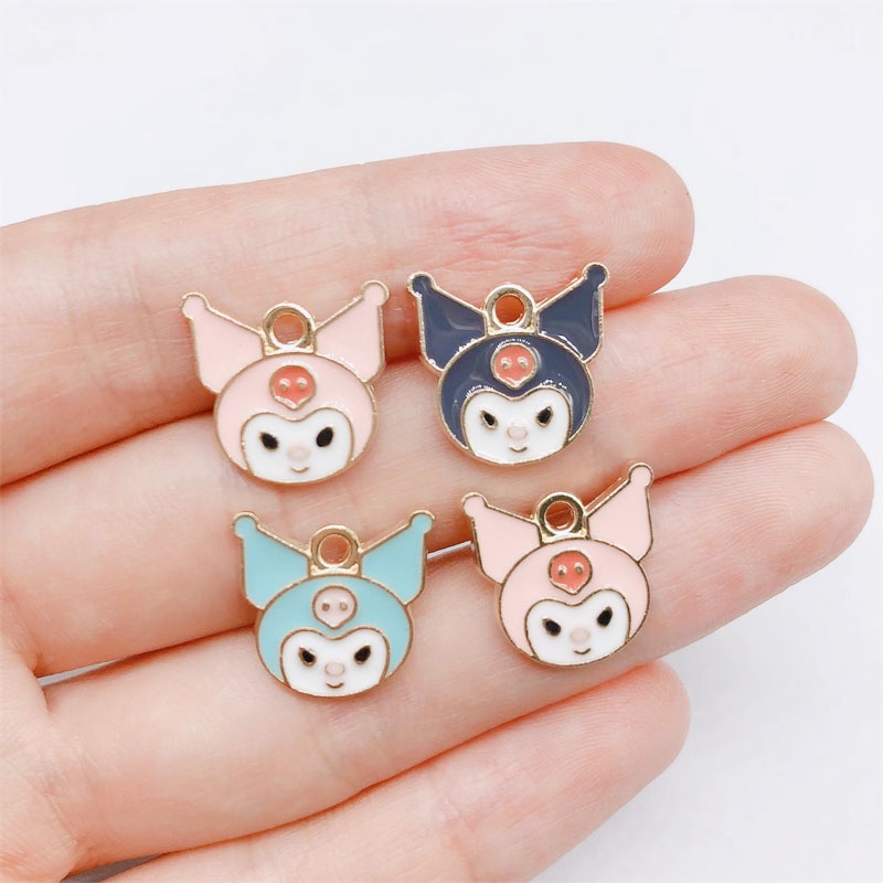 4pcs Liontin Enamel Charms Bahan Alloy Handmade Untuk Membuat Perhiasan