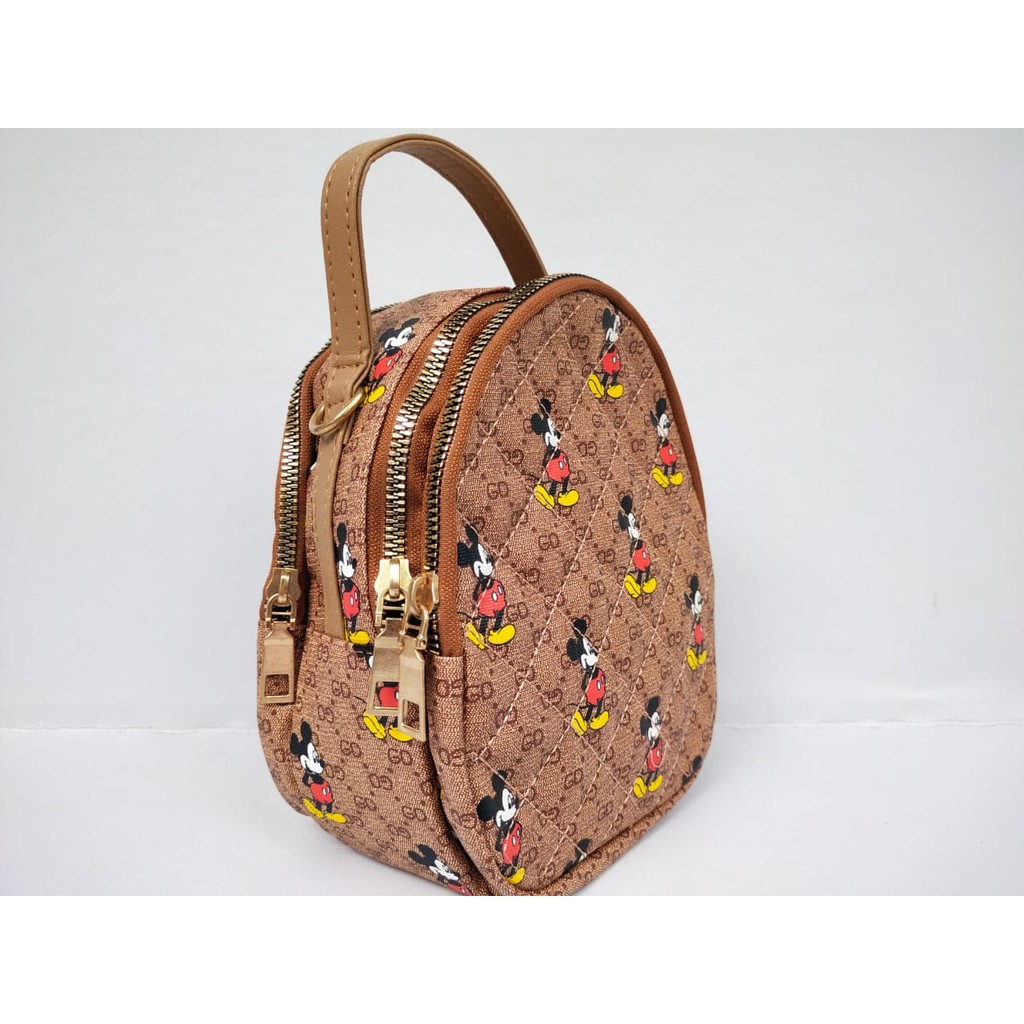 Tas Selempang Wanita Resleting Bermotif Tas Slempang Cewek shoulder bag Hand bag oval Remaja Trendy