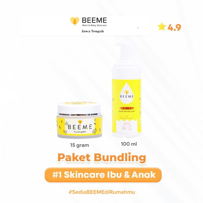 BEEME PAKET BUNDLING NOURISHING BALM + NATURAL SOAP