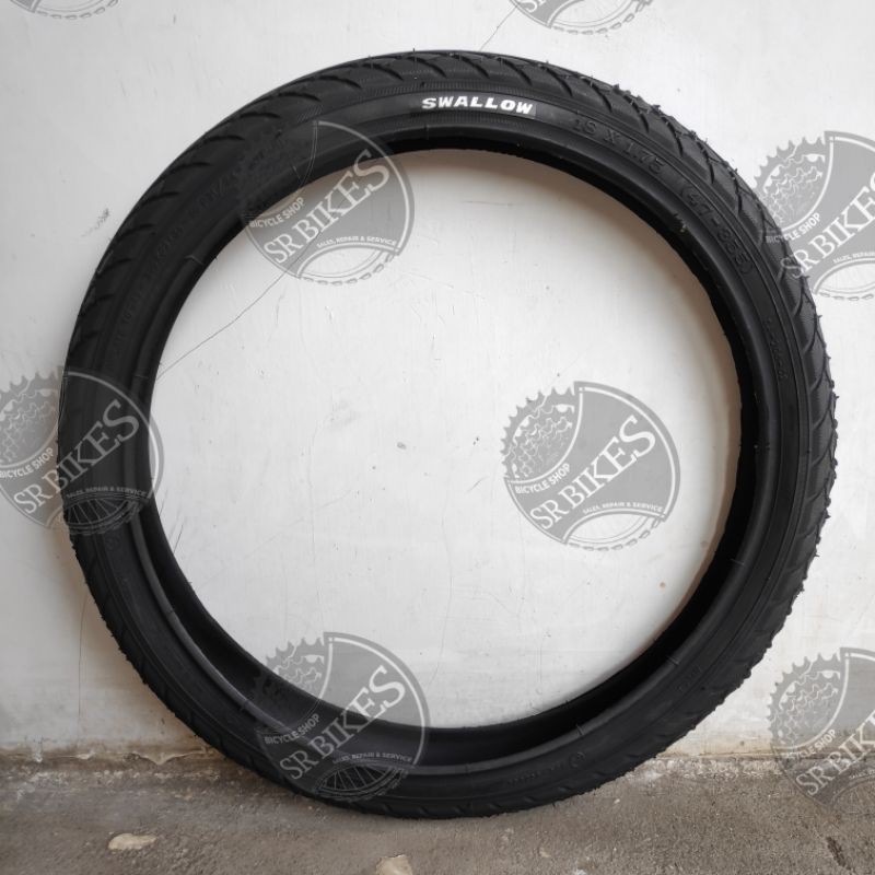 Ban Luar 18 x 1.75 Sepeda Minion BMX Mini. HITAM POLOS. SWALLOW DELI TIRE