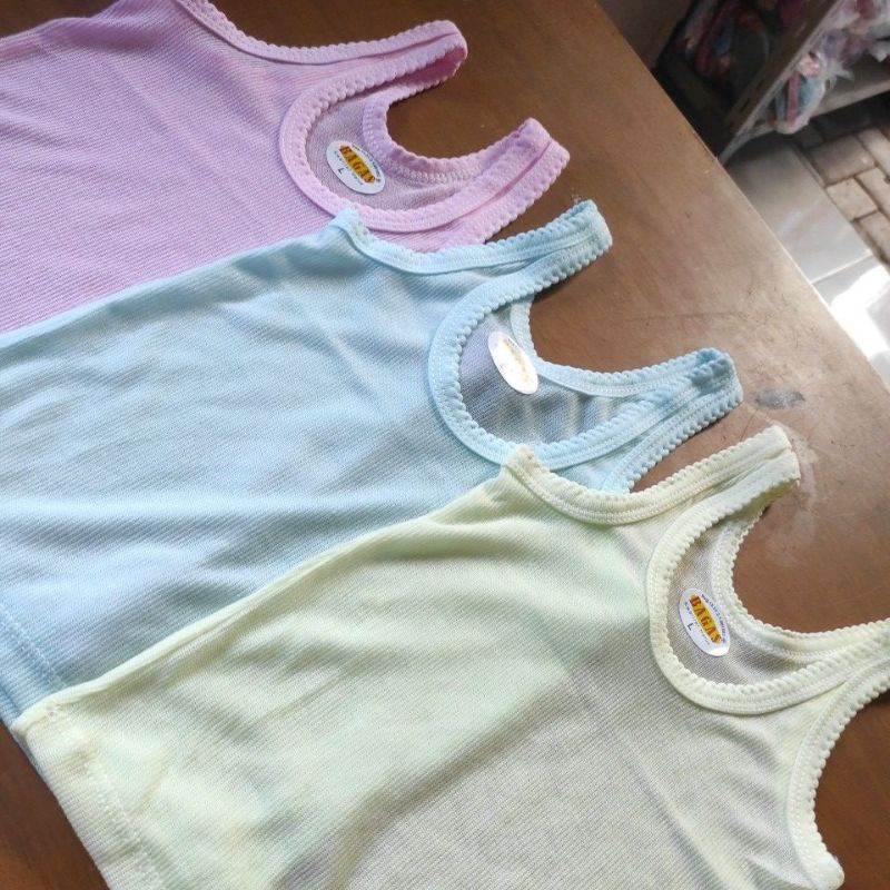 Bagas Kaos Dalam Singlet Anak Bayi Warna Polos Murah