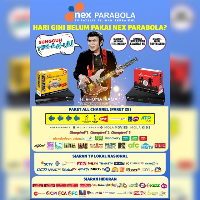 Receiver Nex Parabola Merah Liga Champion SCTV Indosiar C Band Ku Band