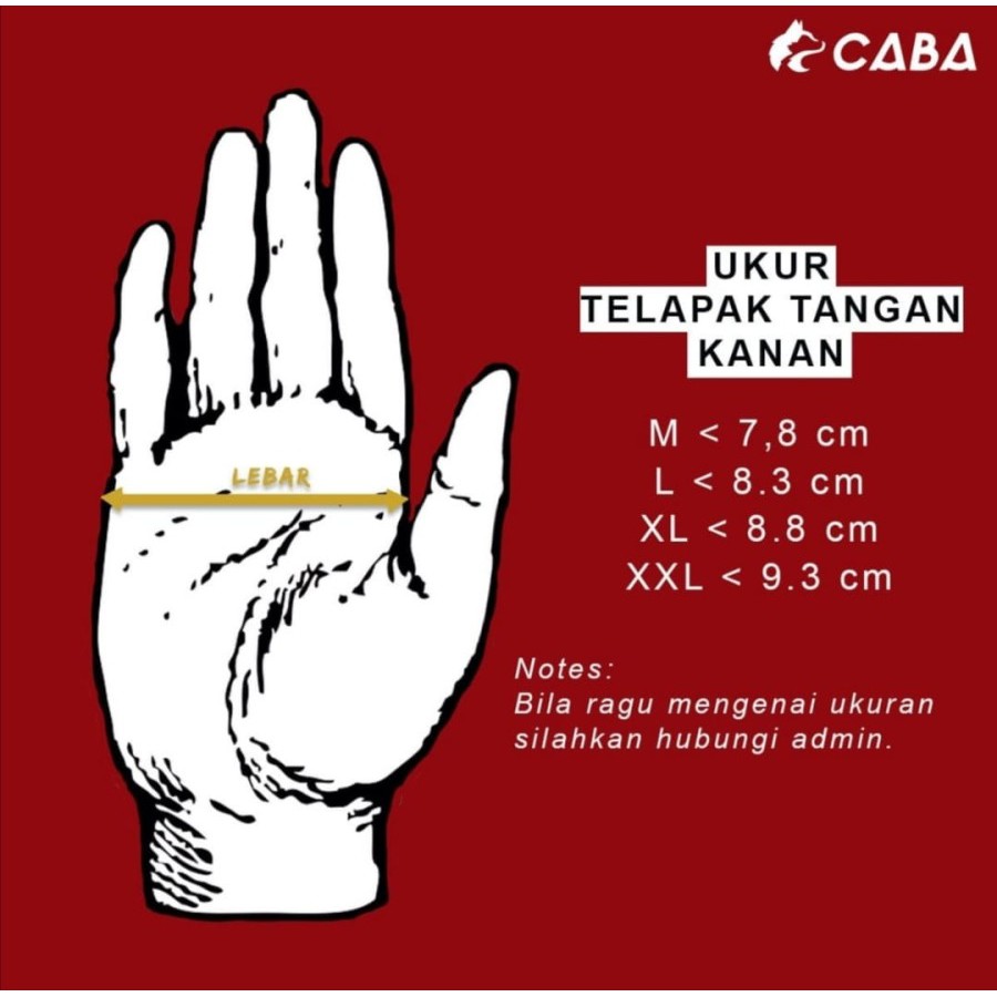 Sarung Tangan Kulit CABA Rebel Corsa White ( Gloves / Glove )