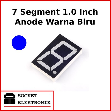 7 segment 1.0 inch / 1.0 Inch Common Anode / Anoda Warna biru