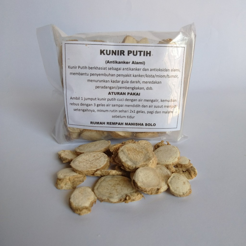 Jual Kunir Putih Kering 100gr Indonesiashopee Indonesia 0424