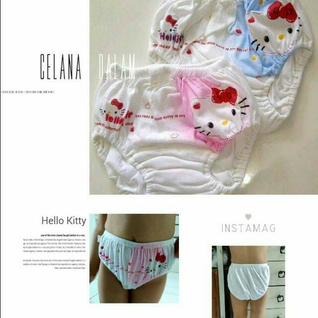  3 6thn Katun Celana  Dalam  Anak  Perempuan Hello  Kitty  CD 