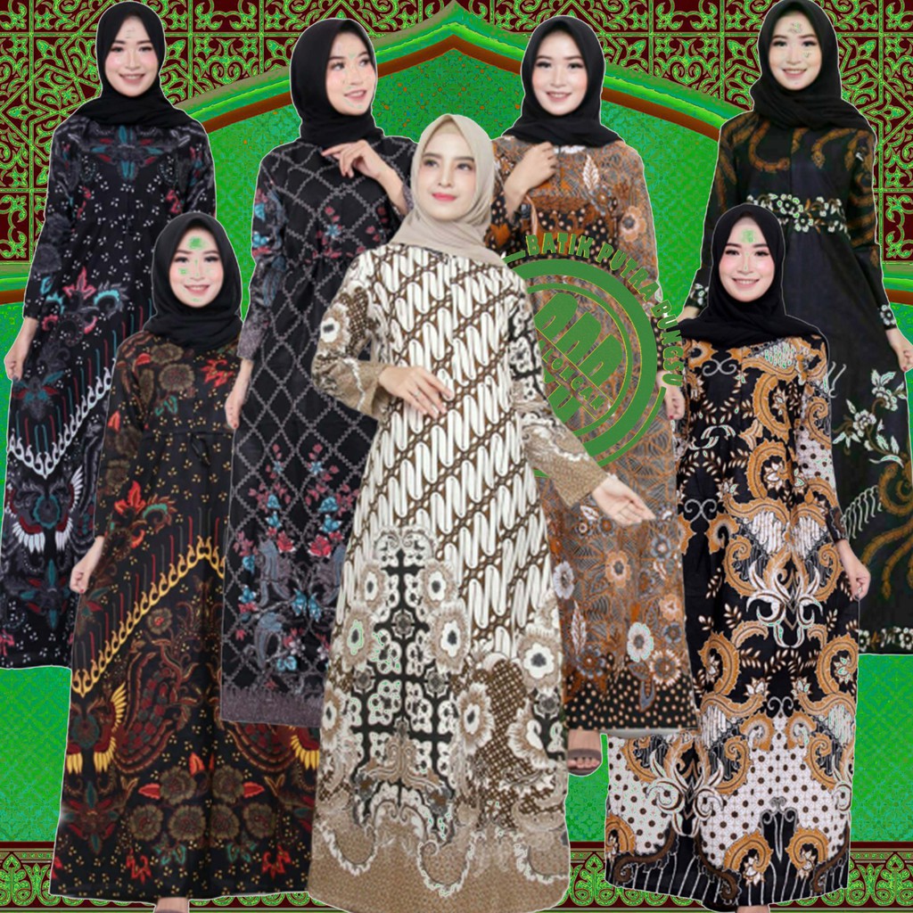 Gamis Batik Jumbo Manggar,padi,sekar,cantik,kipas,mahkota,nadine,gendis,cendrawasih,suket Teki.cantk