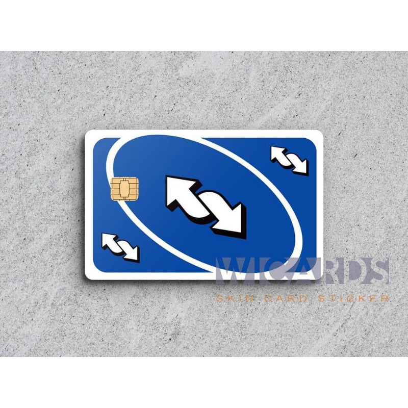 Skin Card Sticker ATM - Kartu Uno Biru