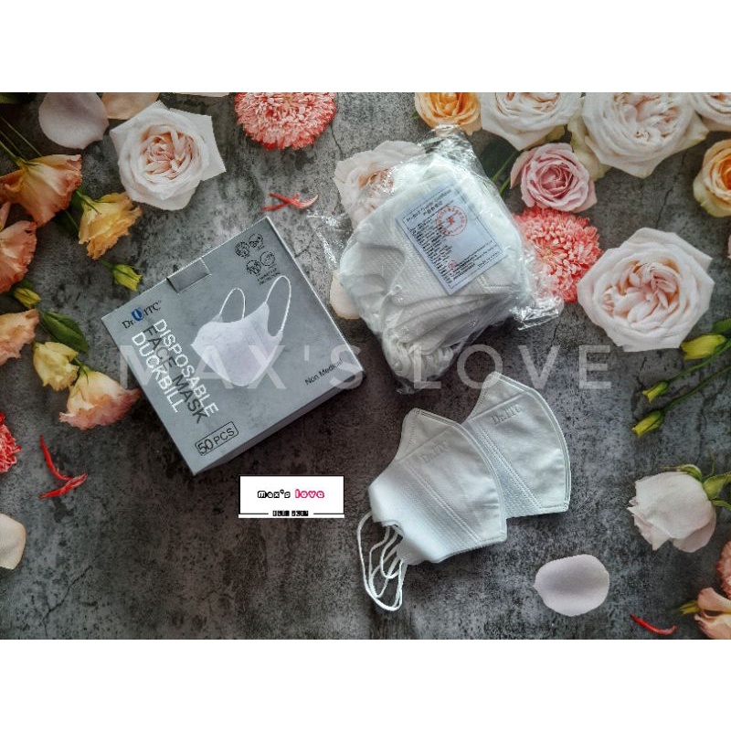 Dr ITC Disposable Face Mask Duckbill Masker Box 50 Pcs Non Medis 3 Ply