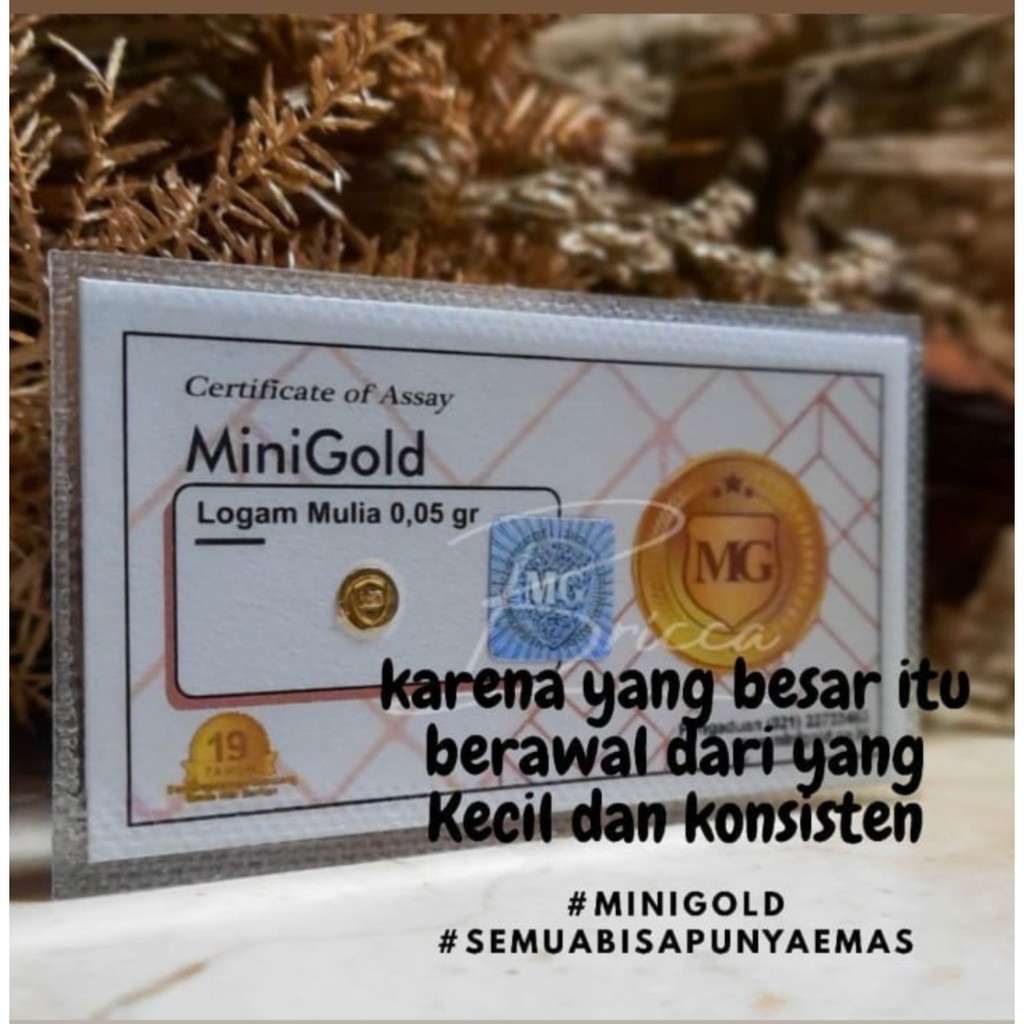 Mini gold Emas murni 24 Karat 0.05 WHITE SERIES