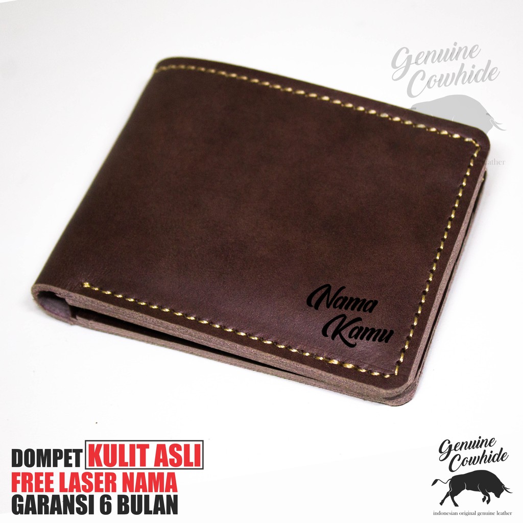 Dompet Pria Kulit Asli Model Vintage Jenis Pull Up Leather - Dompet Kulit Asli Model Vintage