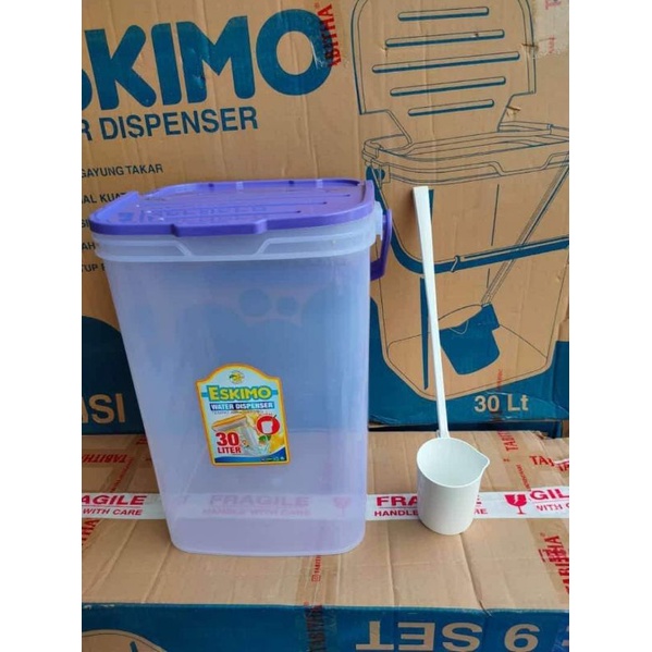 tempat es buah eskimo / akuarium es buah 30 liter